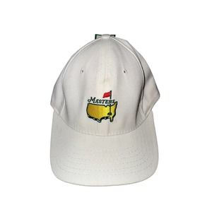 New Masters Augusta National White/Yellow Adjustable Strap Caddy Hat